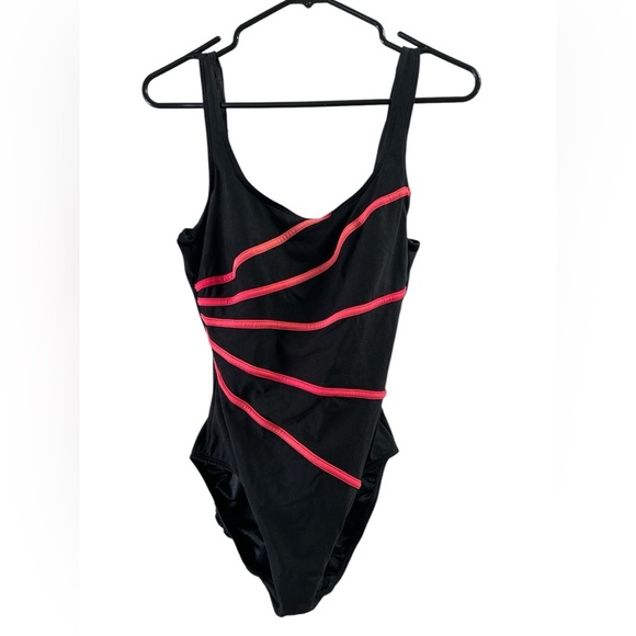 Longitude pink and black one piece swimsuit - Picture 1 of 3